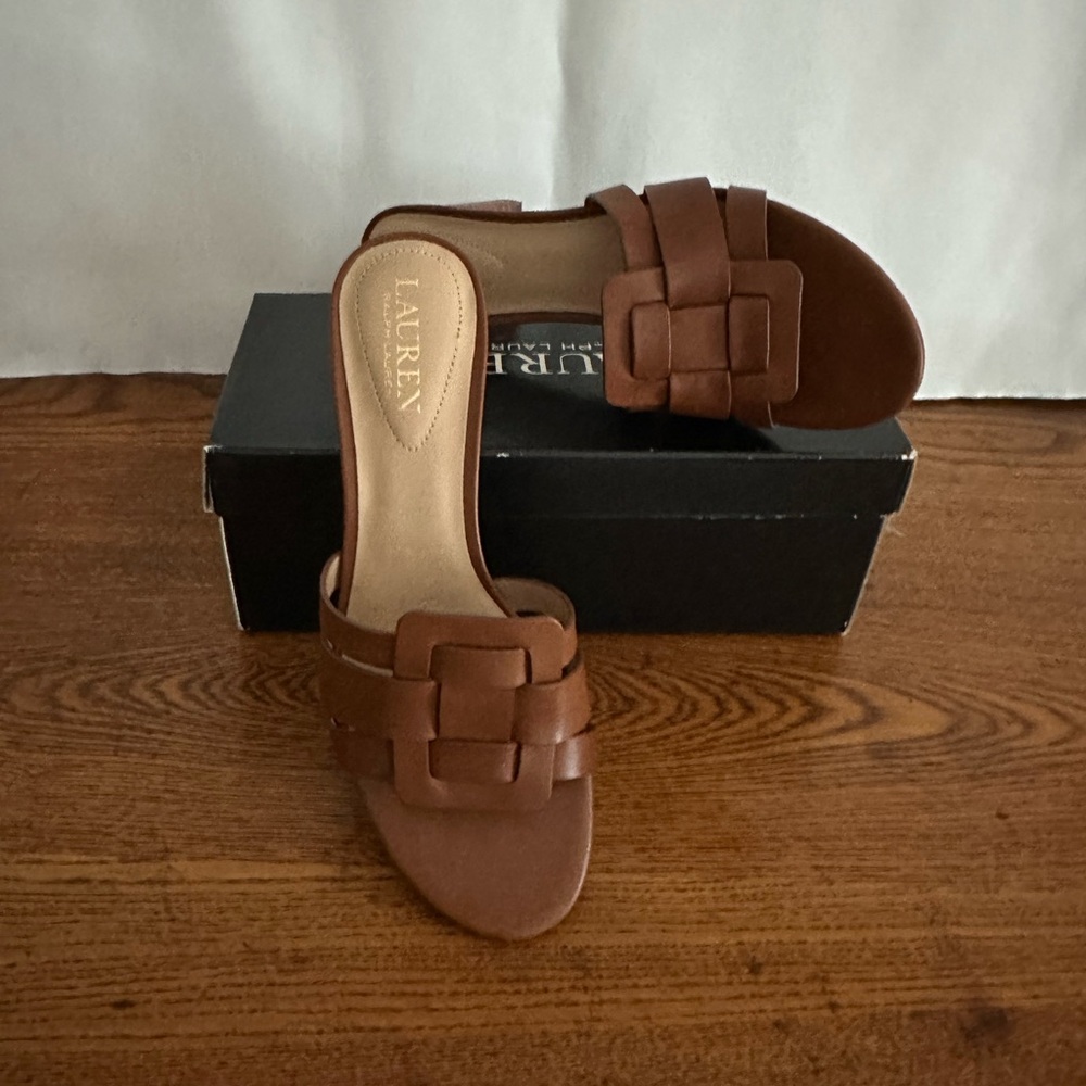 Ralph Lauren Tan Women's Slide Sandals